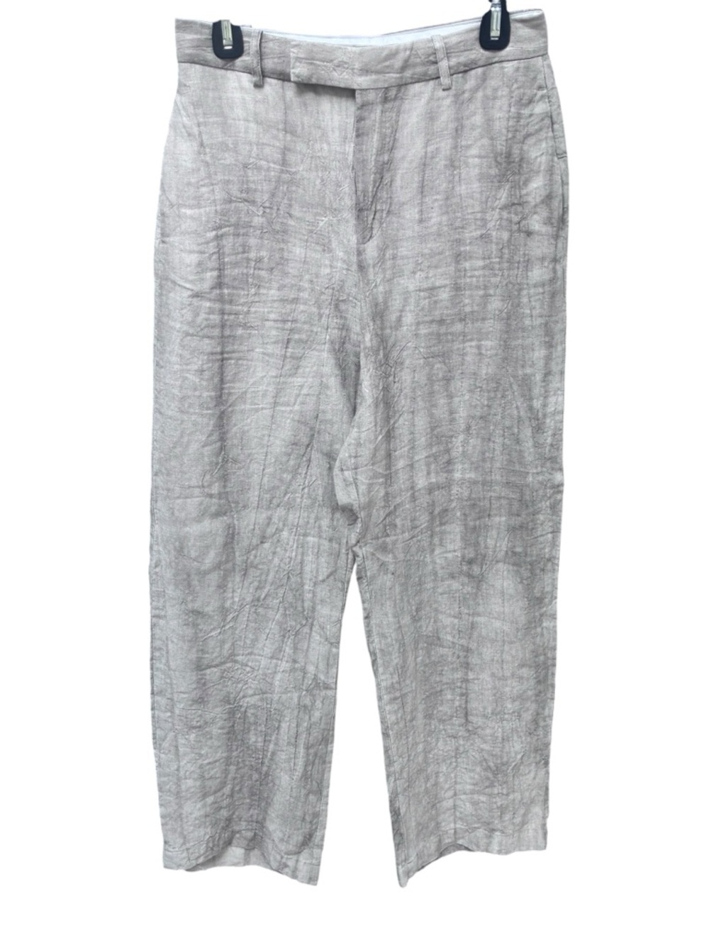 Zara 100% Linen Wide Leg Pants - Natural Crinkle - S - Picture 3 of 12